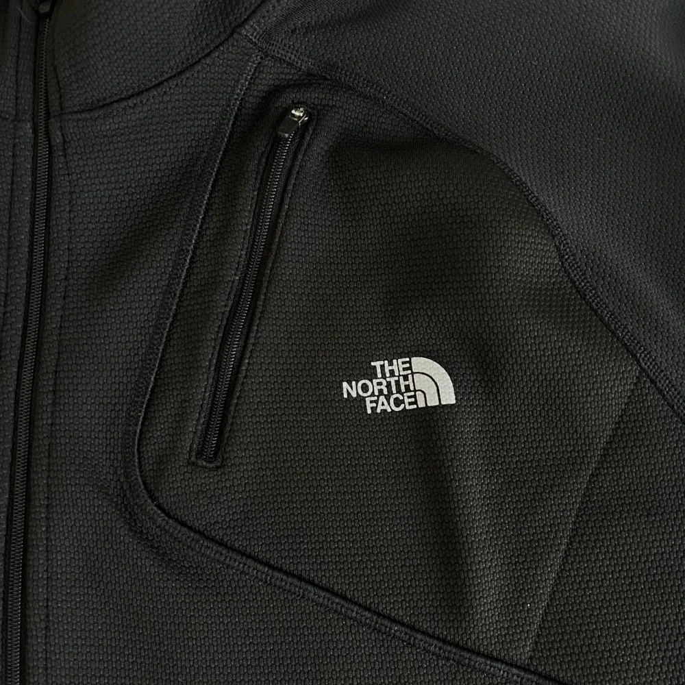 The North Face Quarter Zip Pullover Mens XXL Black Good Waffle Knit Fleece Top